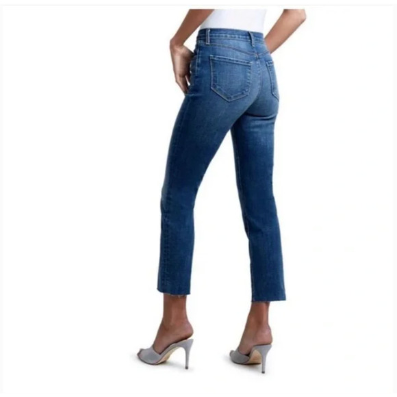 NWT L'AGENCE Sada High Rise Crop Slim Jeans 25 0 Raw Hem Laredo Wash Straight - Picture 4 of 8